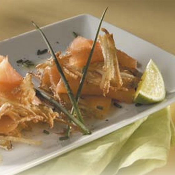 Botana de Papa con Salmón