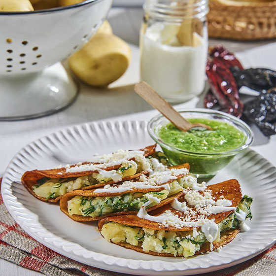 Enchiladas de Papa Estilo Potosinas