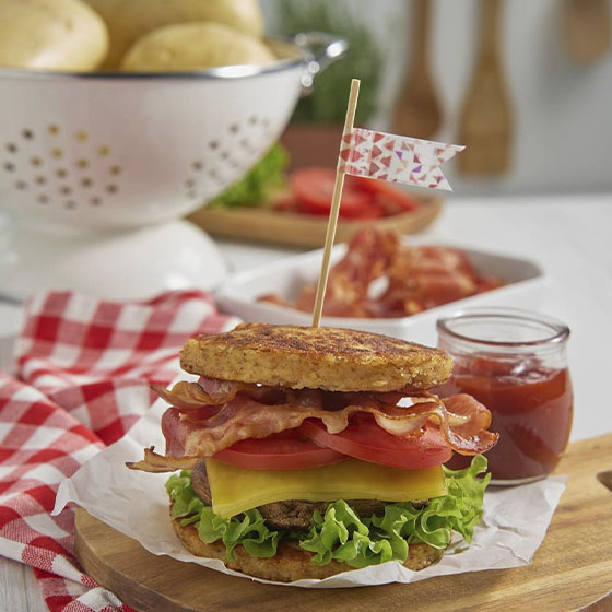 Hamburguesa de Papa con Portobello