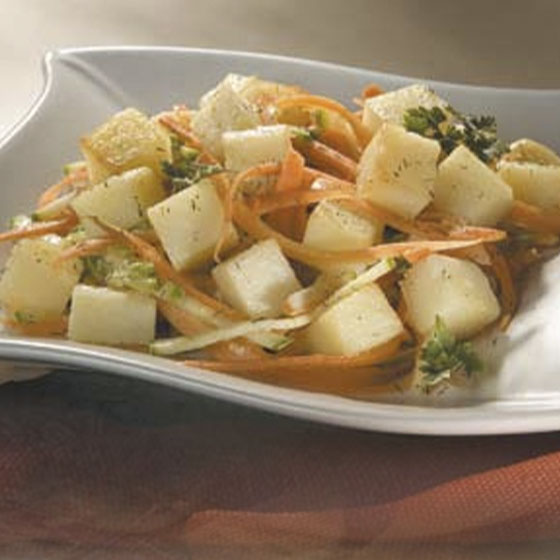 Papas Salteadas con Zanahoria y Calabacita