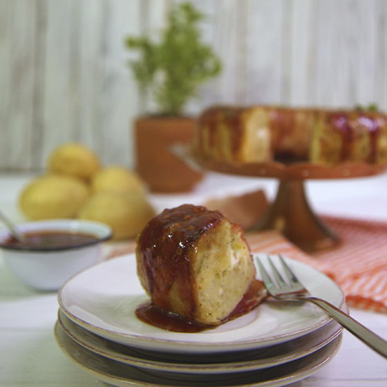 Rosca de Papa con Queso y Tocino